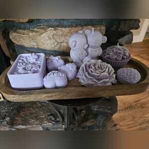 Purple Floral Candle Collection